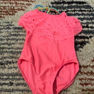 Cat & Jack Pink Bodysuit with Lace Detail